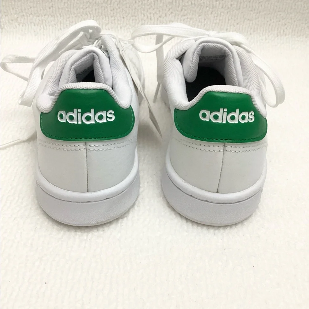 New Adidas advantage Classic White and Green sneaker Shoes size 6 - Picture 8 of 9